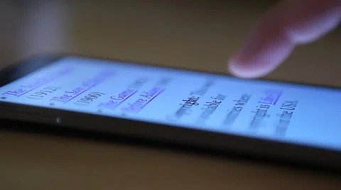 Reading on Smart Phone, Iphone Stock Footage 38860259