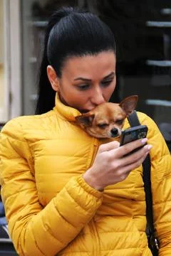 Reading SMS Message Stock Photos