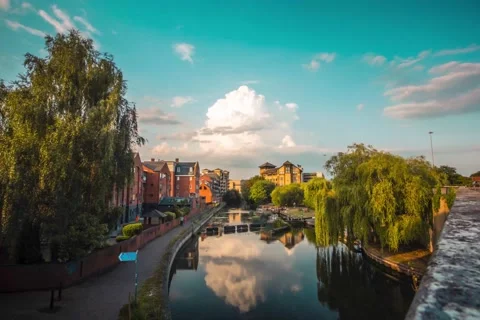 Reading UK, Appartments Timelapse Stock Footage 147671817