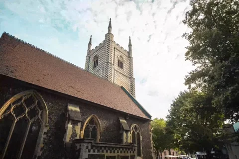 Reading UK, church Hyperlapse Stock Footage 147671833