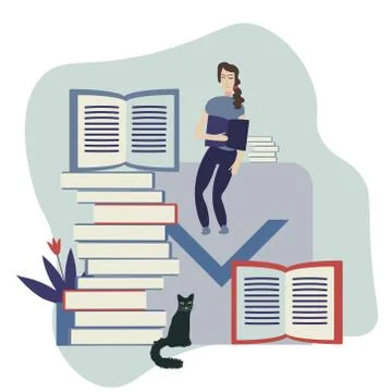 Reading vector illustration Stock Illustration