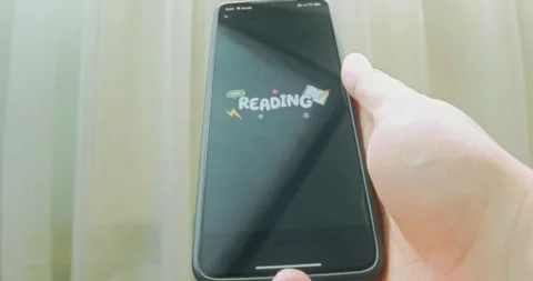 Reading word surrounded by related visual elements, presentation Stock Footage 313499913