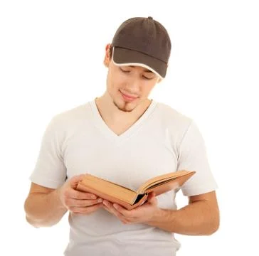 Reading young man Stock Photos