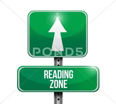 Reading zone road sign illustration design Stock Illustration