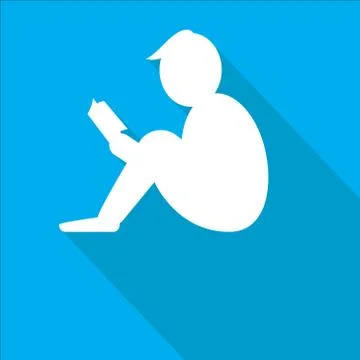 Readning Boy flat design Stock Illustration