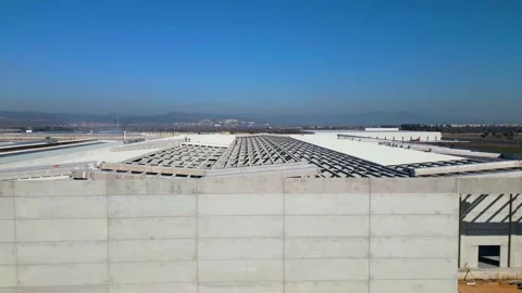 Ready for Action- Close-Up of Preparing Concrete Silos Stock Footage 287644369