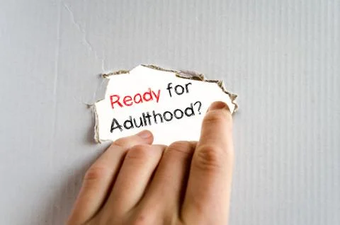 Ready for adulthood text concept Stock Photos
