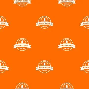 Ready camp pattern vector orange Stock Illustration