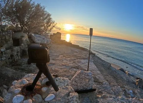 Ready to capture the sunset Stock Photos
