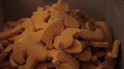 Ready chicken nuggets Stock Footage 81215094