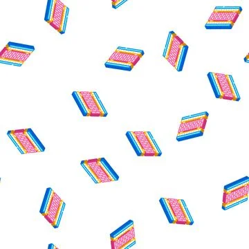 Ready construction building material isometric icon seamless pattern Stock Illustration