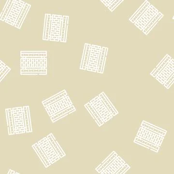 Ready construction building material line vector seamless pattern Stock Illustration