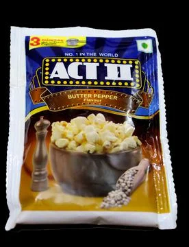 Ready to cook popcorn packet Stock Photos