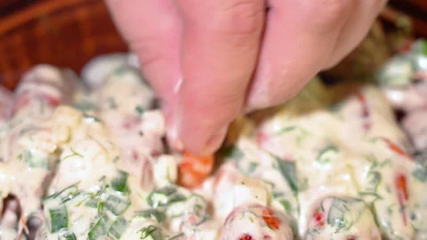 Ready crayfish on a plate Stock Footage 254688514