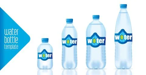 Ready design water bottle set Stock Illustration