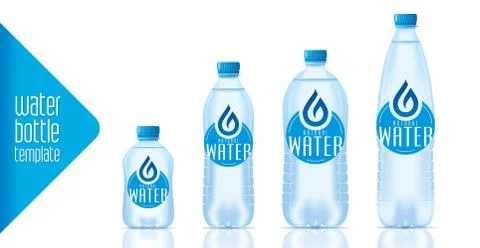 Ready design water bottle set Stock Illustration