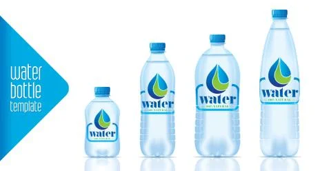 Ready design water bottle set Stock Illustration