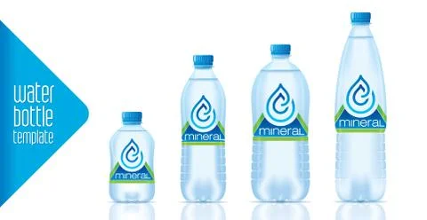 Ready design water bottle set Stock Illustration
