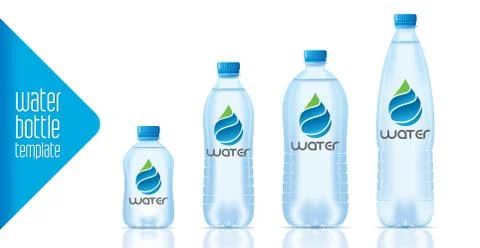 Ready design water bottle set Stock Illustration