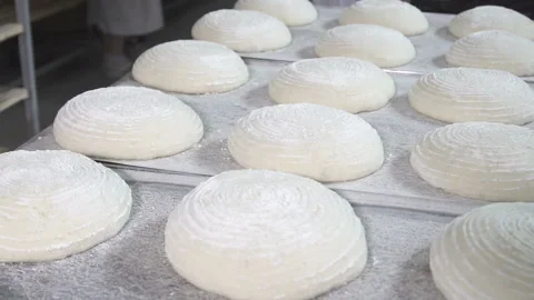 Ready dough for baking bread. slow motion 스톡 동영상 100739085