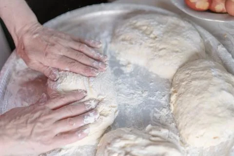 Ready dough prepared for baking Foto stock
