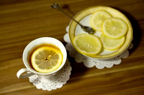 Ready to drink lemon tea Stock Photos