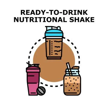 Ready to drink nutritional shake concept illustration Stock Illustration