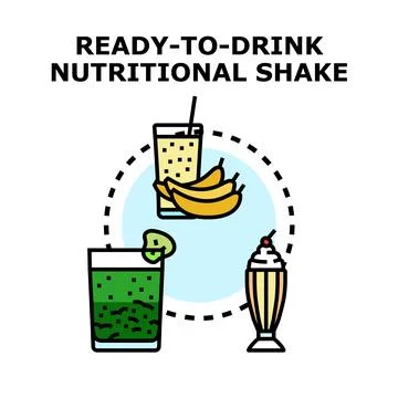 Ready to drink nutritional shake vector concept Stock Illustration