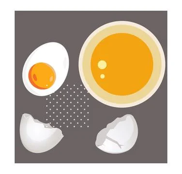 Ready for Easter - Beaten Egg Yolks In A Bowl - Stock Illustration Stock Illustration