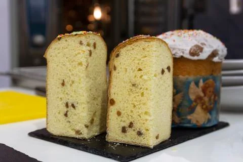 Ready Easter cakes on the table modern kitchen Stock Photos