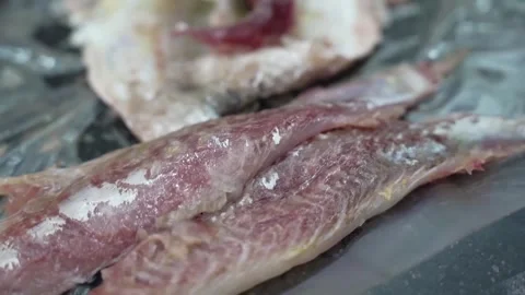 Ready to Eat Cleaning, Deboning, and Packaging Egyptian Fesikh Stock Footage 336183540