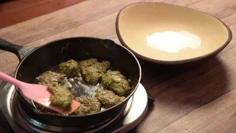 Ready to eat fried fish side change 4k top angle Video stock 166092035