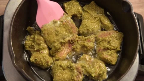 Ready to eat fried fish side change 4k top angle close up Video stock 166092292