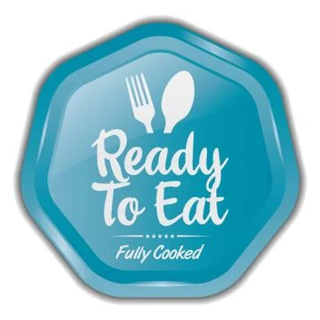 Ready To Eat Label Ilustração Stock