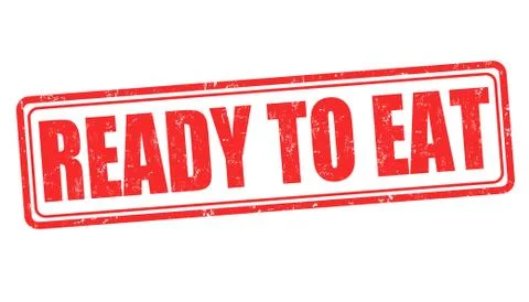 Ready to eat stamp Stock Illustration
