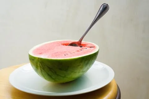 Ready to eat watermelon. Stock Photos