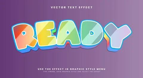 Ready editable text effect Template Stock Illustration