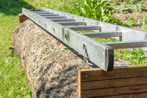 Ready for first cut with mobile chainsaw mill Stock Photos