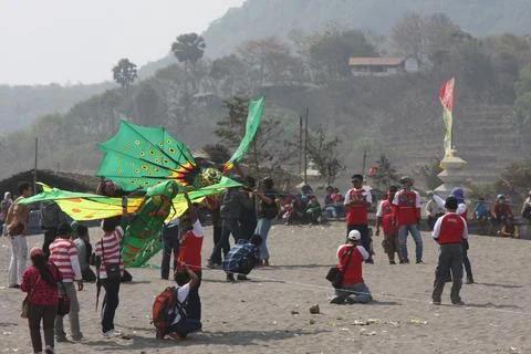 Ready to fly the kite Stock Photos