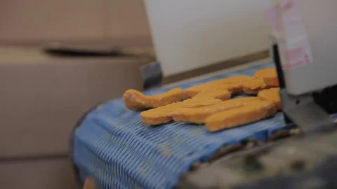 Ready frozen chicken nuggets Stock Footage 81236813