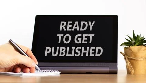 Ready to get published words symbol. Concept words Ready to get published o.. Stock Photos