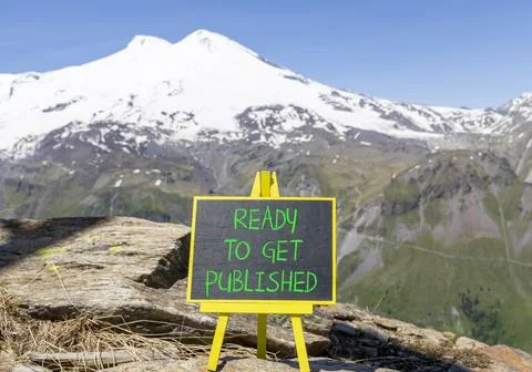 Ready to get published words symbol. Concept words Ready to get published o.. 스톡 사진