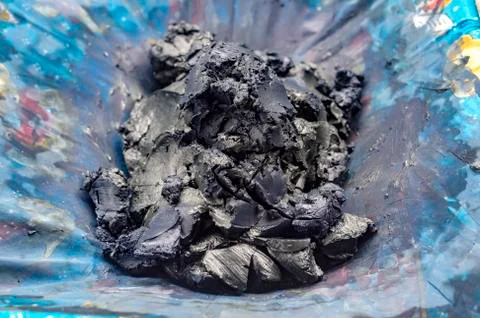 Ready-to-go indigo is the perfect complement to a beautiful indigo blue fabri Stock Photos