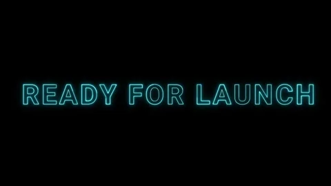 Ready for Launch - Neon Sign Stock Footage 287409442