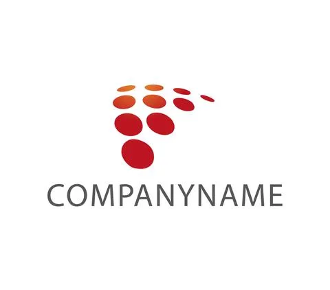 Ready logo in the shape of a white convex triangle covered with a red louvre Stock Illustration