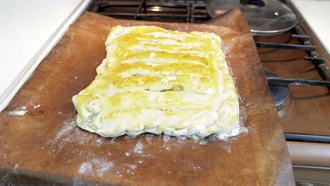 Ready-made apple pie, homemade cakes Vídeo Stock 208426643