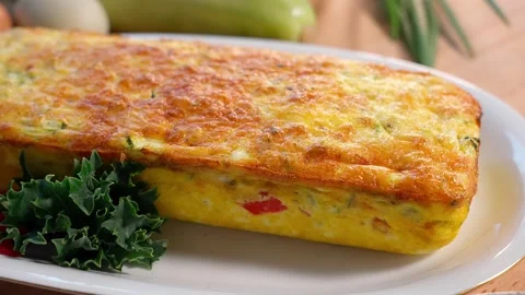 Ready-made casserole with vegetables Stock Footage 263155871