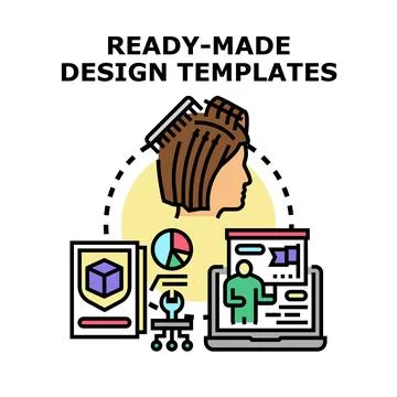 Ready made design templates for creative projects Stock Illustration