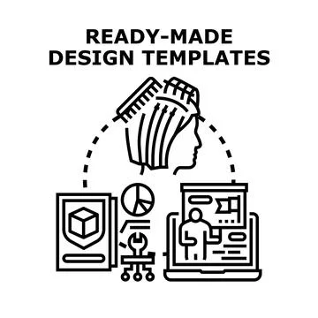 Ready made design templates for creative projects Stock Illustration