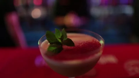 Ready-made drinks are on the bar ready to be consumed. Stock Footage 247074925